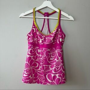 Athleta Pink Tankini with Reversible Bottoms